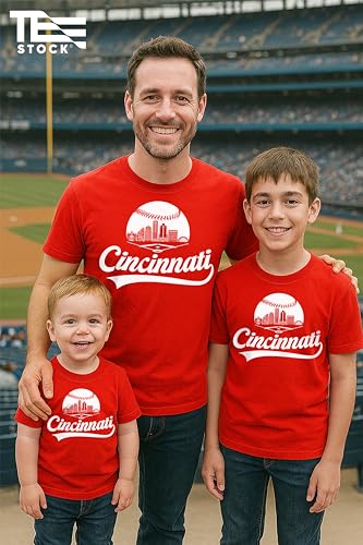 51IWPIAJzKL.jpg Baseball Shirt Fan Cityscape T-Shirt with Urban Skyline Graphic
