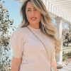 Women's Puff Short Sleeve Sweater Tops 2025 Summer Fall Trendy Knit Crew Neck Casual T Shirts Blouses