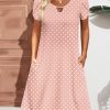 Women's Casual A-Line Dresses with Pockets Summer Floral Tshirt Dress Short Sleeve Mini Dress Flowy Sundresses