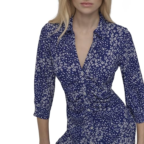 Women's Long Sleeve Collared Midi Shirtdress