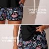 Blouson Tankini Swimsuits for Women 2025 Tummy Control Two Piece Bathing Suits with Sporty Pockets Swim Shorts
