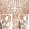 Women's V Neck Sequin Formal Evening Dress Tassel Bead Sleeve Mermaid Long Gown 1920S Party Maxi Military Dress