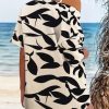 Women's 2 Piece Outfits Kimono Style Tropical Print Cover Ups Half Sleeve Blouse Shorts Set Summer Beachwear （S-XL）