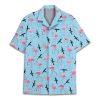 Pineapple Hawaiian Shirt for Men Women, Leopard Pineapple Button Down Shirt Mens Casual Short Sleeve Shirt