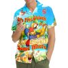 Casual Neon Hawaiian Shirt for Men Vintage Basic Mens Hawaiian Shirts Short Sleeve Button Down Shirt Men