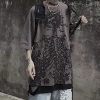 Gothic Casual Loose Oversized T-Shirt Harajuku Street Trend Men and Women Personalized Print Rock Animation Punk